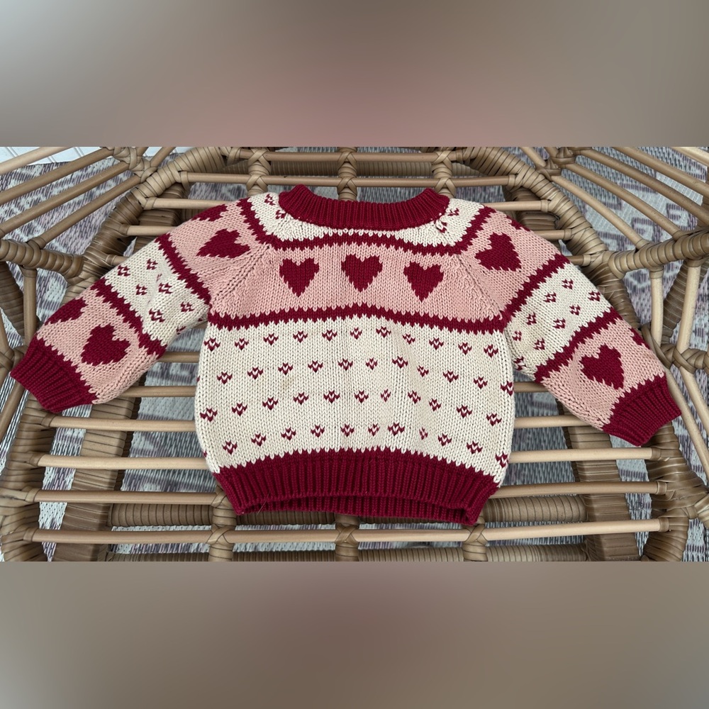 Wild Wawa Heart Sweater 6-12 months cotton
